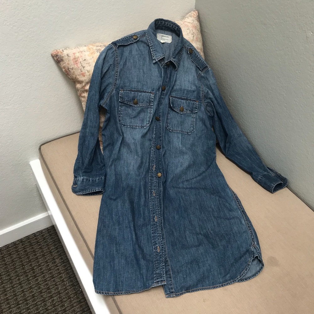 current/elliott the perfect denim shirt dress